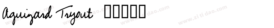 Aguizard Tryout字体转换